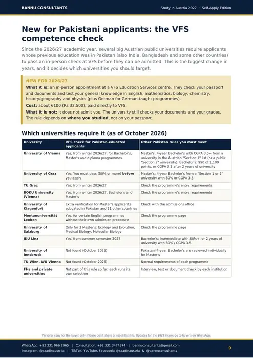 Page 9: the new VFS competence check